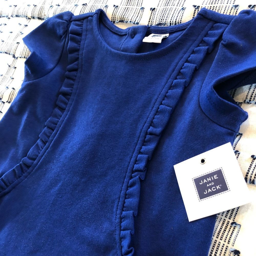 Janie and Jack Navy Blue Dress with Pockets 2T - in EUC tags no longer attached